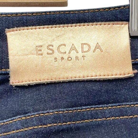 Escada Sport Straight Leg Jeans Dark Rinse Wash Size EU 42 | US 14 Designer Luxe - Picture 3 of 12